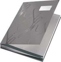 Podpisová kniha, A4, 18 listový, kartón, LEITZ "Design", sivá