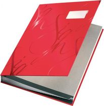 Podpisová kniha designová Leitz červená