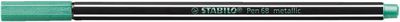 Popisovač, 1,4 mm, STABILO "Pen 68 metallic", metalická zelená