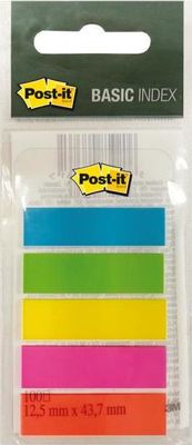 Post-it index 11,9 x 43,2 mm, 5 farieb/20 lístkov
