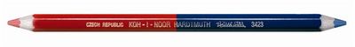 Poštová ceruzka, šesťhranná, hrubá, KOH-I-NOOR "3423", modrá-červená