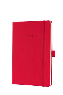 Poznámkový blok, exkluzívny, A5, štvorčekový, 194 strán, tvrdá obálka, SIGEL "Conceptum", červený