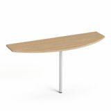 Prídavný stôl, s oblúkom, so sivými kovovými nohami, 45x140 cm, MAYAH 