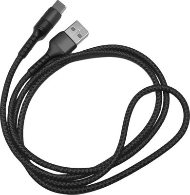 Rychlonabíjecí kabel Typ-C 5A - 1m - Black opletený