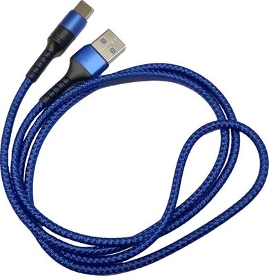 Rychlonabíjecí kabel - USB-C - 5A - 1m - Blue opletený