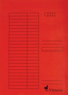 Rýchloviazač, kartón, A4, VICTORIA, červený (5 ks/bal)