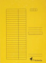 Rýchloviazač, kartón, A4, VICTORIA, žltý (5 ks/bal)