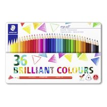 Sada farebných ceruziek, trojhranné, kovová krabica,STAEDTLER "Ergo Soft", 36 rôznych farieb