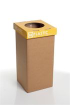 Smetný kôš na triedenie odpadkov, recyklovaný, anglický nápis, 20 l, RECOBIN "Mini", žltý