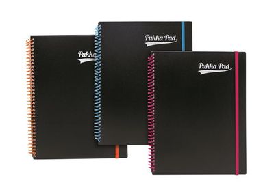 Špirálový zošit, A4+, linajkový, 100 listov, PUKKA PAD, "Neon notepad"
