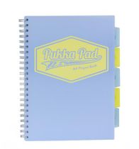Špirálový zošit, A4, linajkový, 100 listov, PUKKA PAD, "Pastel project book", mix farieb