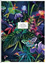 Špirálový zošit, štvorčekový, A4+, 80 listov, SHKOLYARYK "The tropic paradise", mix