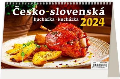 Stolový kalendár Slovensko špeciál Česko-slovenská kuchárka 2024