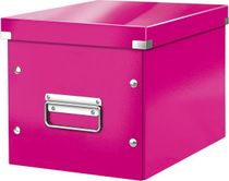 Štvorcová krabica A5 (M) Click & Store metalická ružová