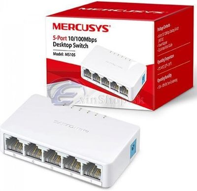 Switch, 5 port, 10/100 Mbps, MERCUSYS "MS105"