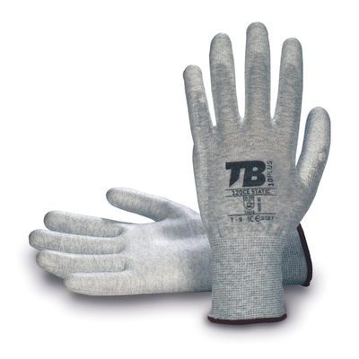 TB 120CE STATIC rukavice, sivá/biela