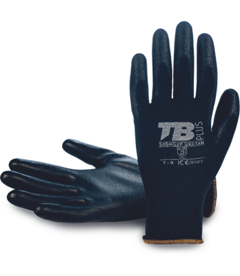 TB 500NG2P URETAN rukavice, čierne