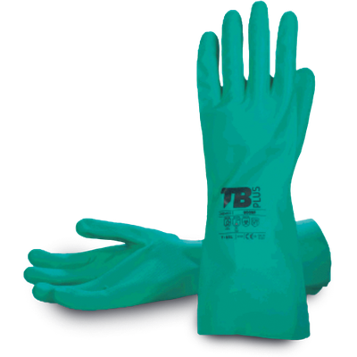 TB 9009F nitrilové rukavice, zelené