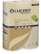 Toaletný papier, 3 vrstvový, malý kotúč, 27,5 m, LUCART "EcoNatural 6.3", hnedý