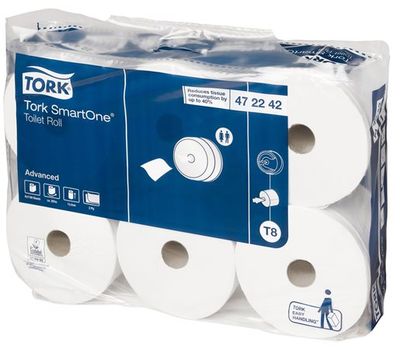 Toaletný papier, T8 systém , TORK "SmartOne" (472242)