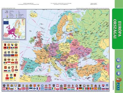 Učebná pomôcka, A4, STIEFEL "Európa domborzata/ Az Európai Unió - Pohoria Európy/Európska Únia" - výrobok v MJ