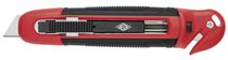 Univerzálny nôž, 18 mm, s rezačkou na fóliu, WEDO "Safety", červená/čierna