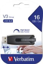 USB 3.0 drive, 16 GB `Store`n`Go V3 60/12 MB/sec, čierny-sivý