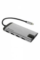 USB ethernetový sieťový adaptér s USB hubom, čítačka na SD karty, 4 porty, USB 3.0, USB-C, HDMI, VERBATIM