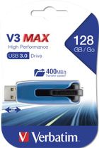 USB kľúč, 128GB, USB 3.0, 175/80 MB/sec, VERBATIM "V3 MAX", modrý-čierny