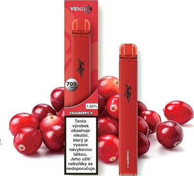 VENIX CRANBERRY-X jednorázová e-cigareta s příchutí brusinky 16 mg/ml 1 ks