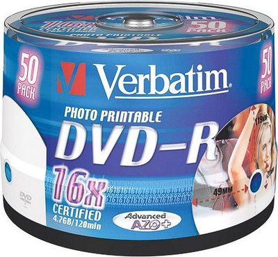 VERBATIM DVD-R 4.7GB 16x IW (50) SP