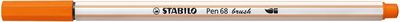 Vláknová fixka, STABILO "Pen 68 brush", živá oranžová