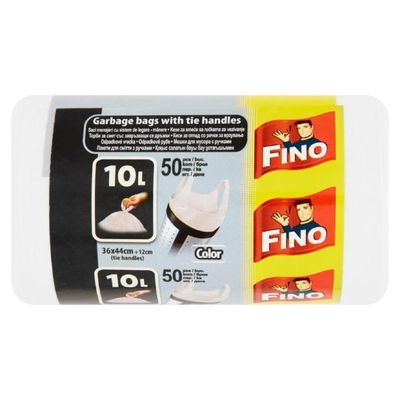 Vrecia zaväzovacie FINO Color 10 ?, 6 mic., 36 x 44 cm, biele (50 ks)