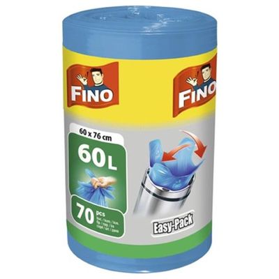 Vrecia zaväzovacie FINO Easy pack 60 ?, 18 mic., 60 x 76 cm, modré (70 ks)