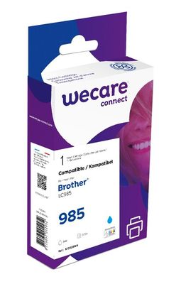 WECARE ARMOR ink pro BROTHER LC-985C,modrá/cyan