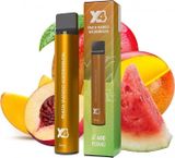 X4 Bar Zero Broskev, Mango, Meloun / Peach Mango Watermelon jednorázová e-cigareta BEZ NIKOTINU