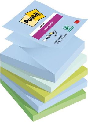 Z-bločky Post-it Super Sticky OASIS, veľkosť 76x76 mm, 5 bločkov po 90 lístkov