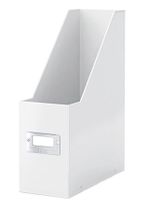 Zakladač, PP/kartón, 95 mm, lakový lesk, LEITZ "Click&Store", biely