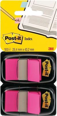 Záložky Post-it Index široké 25,4x43,2 ružová 2ks