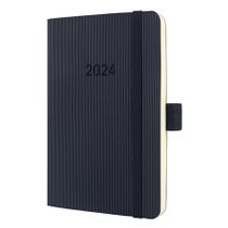 Zápisník, A6, týždenný, 2024, mäkký obal, SIGEL "Conceptum", čierna