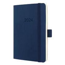Zápisník, A6, týždenný, 2024, mäkký obal, SIGEL "Conceptum", modrá