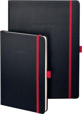 Zápisník CONCEPTUM Red Edition A4, linajkový čierno-červený