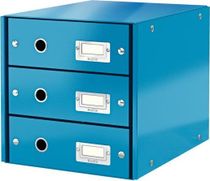 Zásuvkový box Leitz Click & Store 3 zásuvky metalická modrá