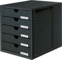 Zásuvkový box System zatvorený čierny