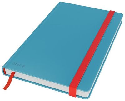 Záznamová kniha, A5, linajková, 80 listov, tvrdá obálka, LEITZ "Cosy Soft Touch", matná modrá