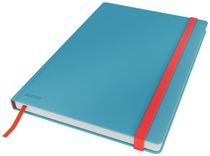 Záznamová kniha, B5, linajková, 80 listov, tvrdá obálka, LEITZ "Cosy Soft Touch", matná modrá