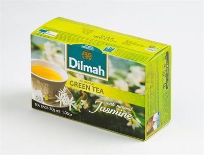 Zelený čaj, 20x1,5g, DILMAH, s vôňou jazmínu
