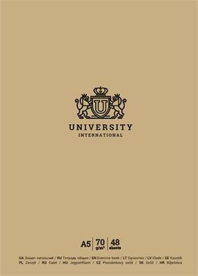 Zošit, štvorčekový, A5, 48 listov, SHKOLYARYK "University International", mix