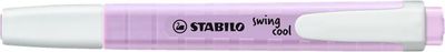 Zvýrazňovač, displej, 1-4 mm, STABILO "Swing Cool", pastelový orgovánový